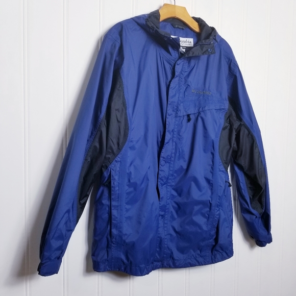 Columbia Other - Columbia Omni-Tech Blue Windbreaker Rain Jacket